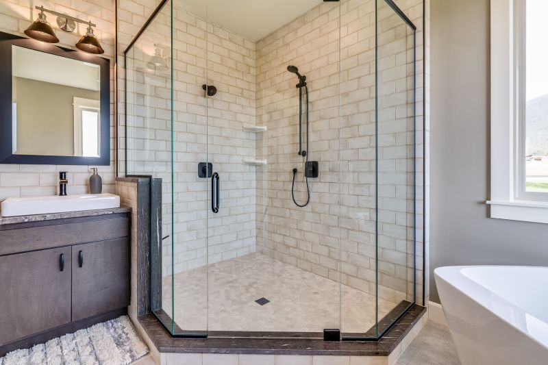 Open Shower with Minimal Framing
